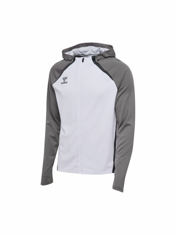 HMLLEAD 2.0 ZIP HOODIE WHITE / STEEL GRAY CAMARMA CF 26-27